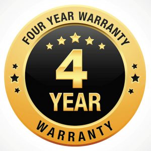 four year warranty seal image